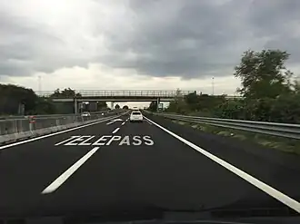 La route européenne 842 près de Naples.