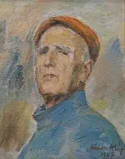 Le dernier autoportrait (1987), huile sur toile, 50&nbsp;×&nbsp;40&nbsp;cm, collection particulière.