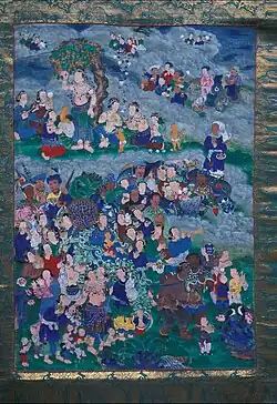 Scène de la vie du Bouddha