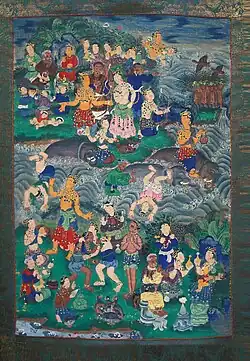 Scène de la vie du Bouddha