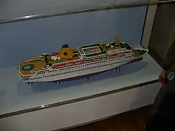 Une maquette de l’Homeric avant son agrandissement de 1990.