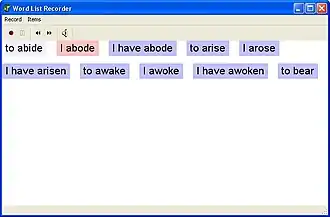 Interface de Shtooka recorder, sur lequel Lingualibre se base.