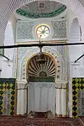 Mihrab de la Mosquée de Sidi Okba, construite en&nbsp;686&nbsp;et fait partie des plus anciennes mosquées du Maghreb.