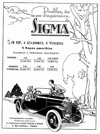 Image illustrative de l’article Société des Automobiles Sigma