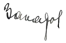 Signature de Matveï Vassilievitch Zakharov