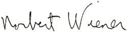 signature de Norbert Wiener