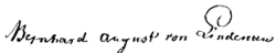 signature de Bernhard von Lindenau