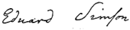 signature d'Eduard von Simson