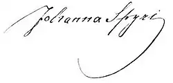 signature de Johanna Spyri