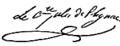 Signature de Jules de Polignac