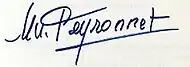 signature de Marie-Madeleine Peyronnet