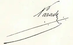 Signature de Adolphe Parade