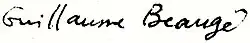 signature de Guillaume Beaugé