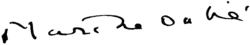 signature de Marthe Oulié