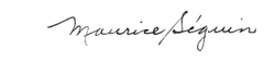 signature de Maurice Séguin
