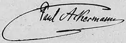 signature de Paul Ackermann
