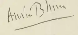 signature d'André Blum