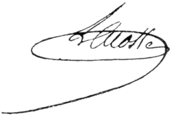 Signature de André Bruno de Frévol de Lacoste