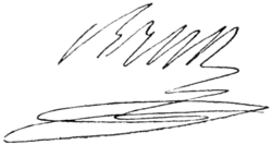 Signature de Jacques François Brun