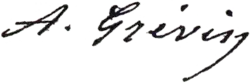signature d'Alfred Grévin