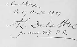 signature d'Alfred Louis Delattre