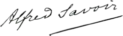 signature d'Alfred Savoir