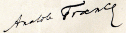 signature d'Anatole France