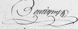 signature de Pierre-Hippolyte Boutigny