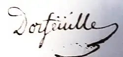 signature d'Antoine Dorfeuille