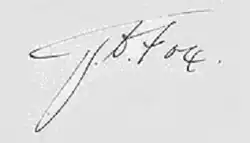 signature de Gustavus Fox
