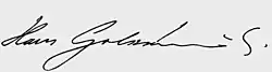 signature de Hans Goldschmidt