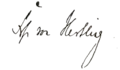 Signature de Georg von Hertling