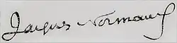 signature de Jacques Normand (écrivain)