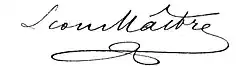 signature de Léon Maître
