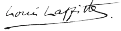 signature de Louis Laffitte (économiste)