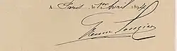 signature de Sainte-Anne Auguste Louzier