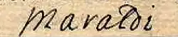 signature de Giovanni Domenico Maraldi