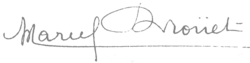 signature de Marcel Droüet