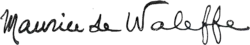 signature de Maurice de Waleffe