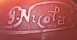 signature de Paul Nicolas (maître verrier)