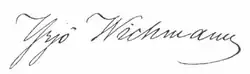 signature d'Yrjö Wichmann