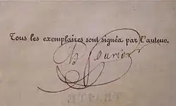 signature de Charles Fourier