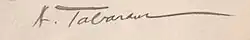 signature d'Adolphe Tabarant
