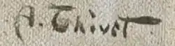 signature d'Antoine Auguste Thivet