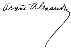signature d'Arsène Alexandre
