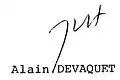 Signature de Alain Devaquet