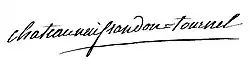 Signature de Alexandre de Chateauneuf-Randon