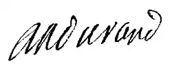 signature d'Antoine Andurand