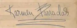 signature de Carmen Barradas