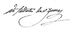 signature de Charles-Jacques de Fadate de Saint-Georges